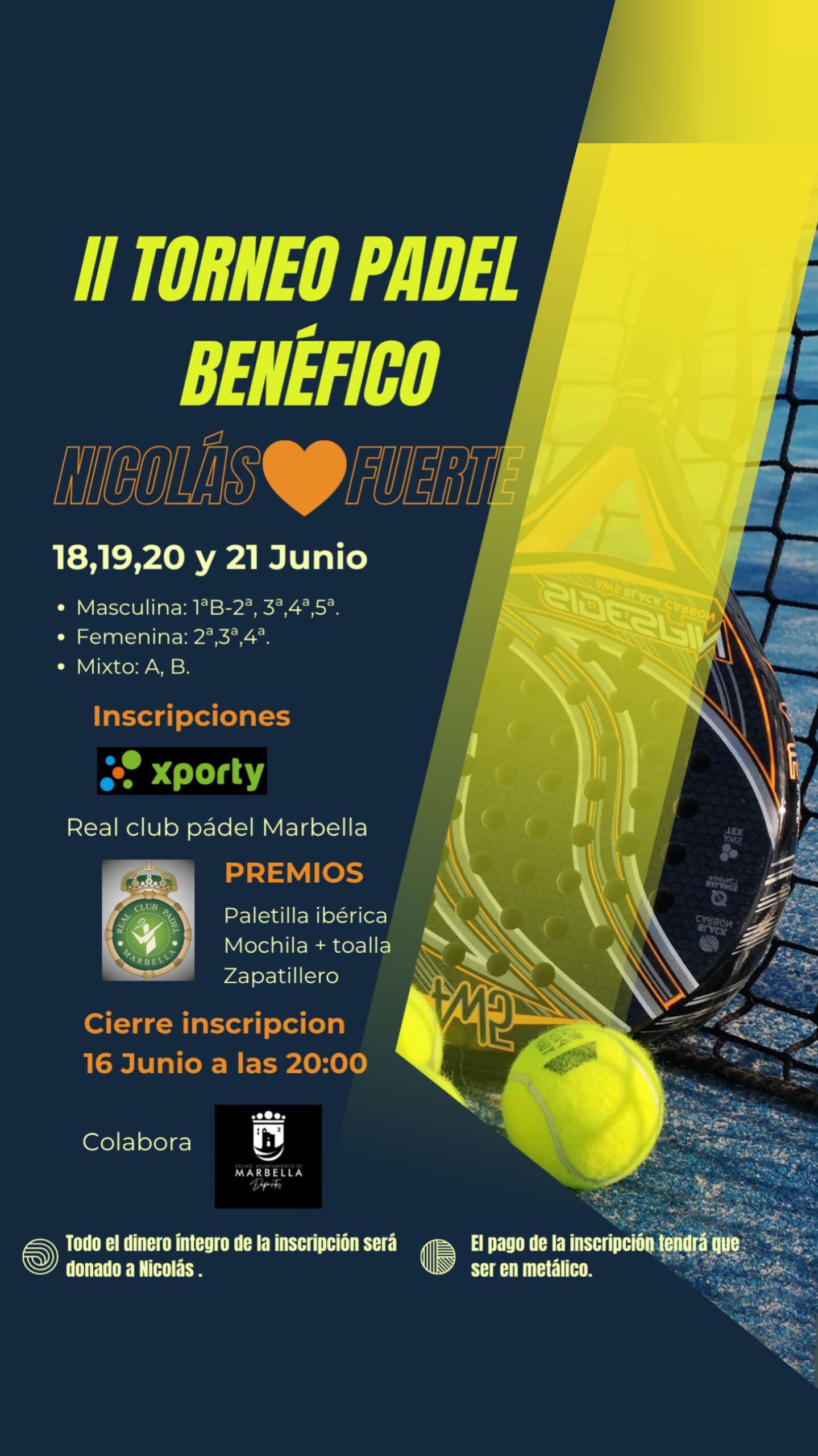 II Torneo Padel Benéfico Nicolás Fuerte