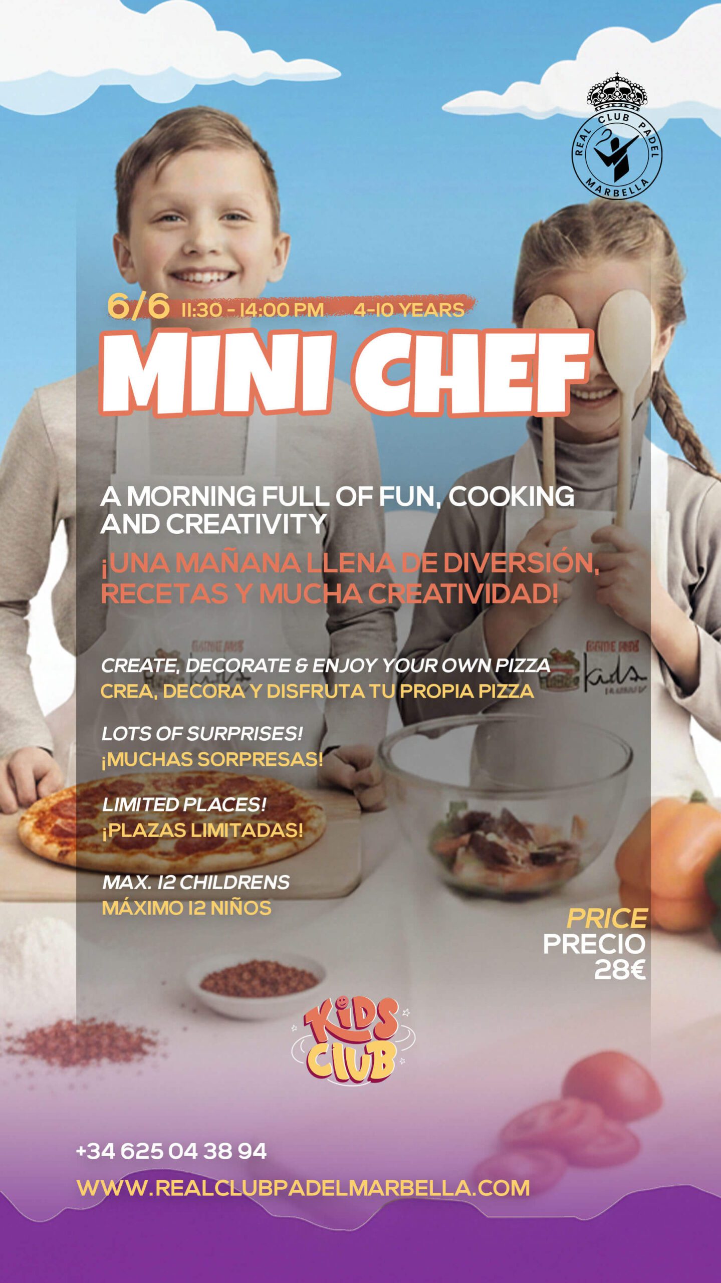 Mini Chef Event at Real Club Padel Marbella